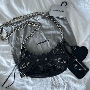 Authentic Balenciaga - Le Cagole Leather Hobo Bag